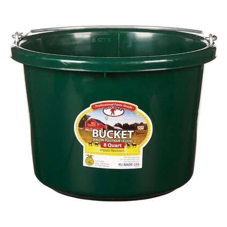 LITTLE GIANT 8 qt. Round Plastic Bucket - Green LI7100
